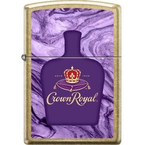 Sharp Brass Crown Royal Zippo Lighter